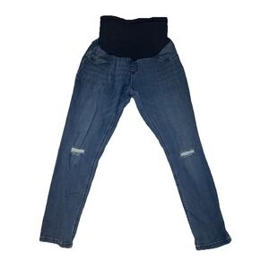 Indigo Blue Jeans Womens XL Blue Maternity Skinny Stretch Denim Secret Fit Belly